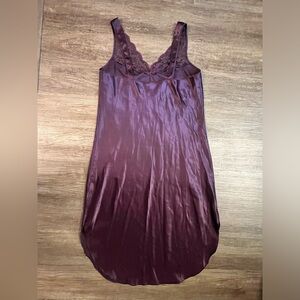 Vtg Expressions By California Dynasty Plum Purple Lace Nightgown‎ Size Large H16